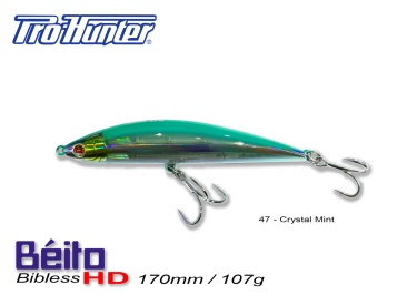 Prohunter Béito Crystal HD SW Bibless Fast Sinking Minnow